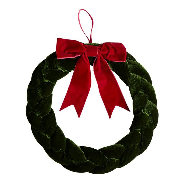 Sainsbury's Home Velvet Plait Wreath - gallery image 1