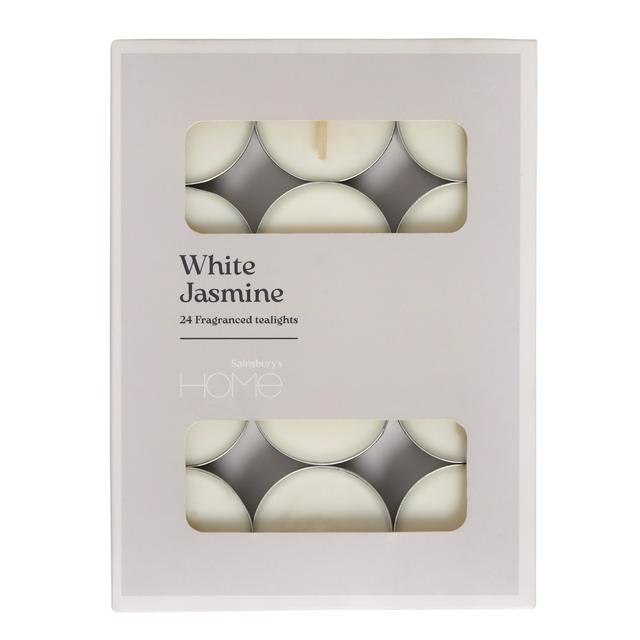 Sainsbury's Home Pack of 24 Tealights - White Jasmine - gallery image 1