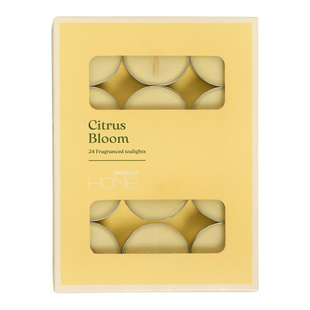 Sainsbury's Home Pack of 24 Tealights - Citrus Bloom - gallery image 1