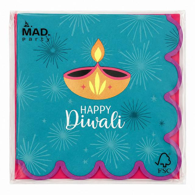 Mad Party Pack of 16 Diwali Napkins - gallery image 1