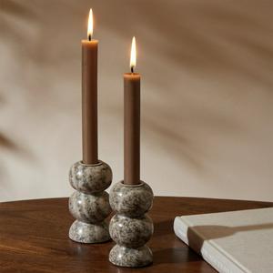 Habitat marble candle holders - Set of 2 - gallery image 2