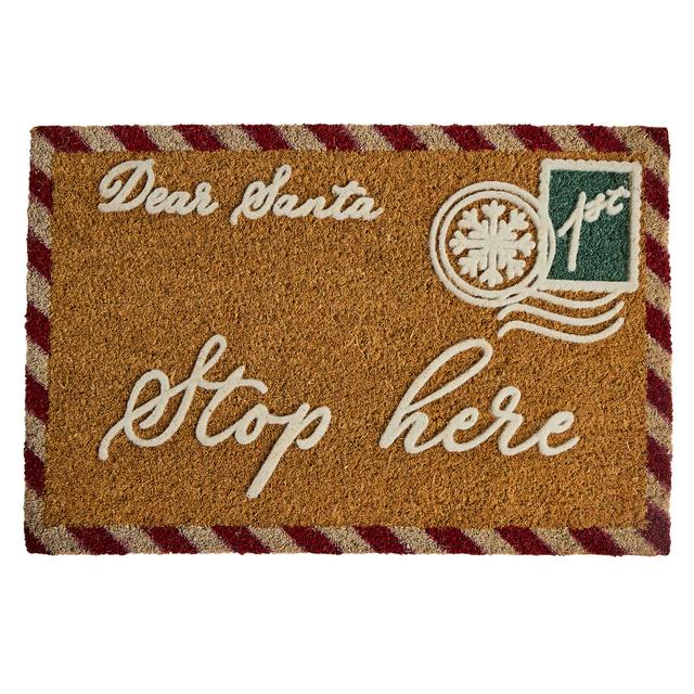 Sainsbury's Home Santa Stop Here Doormat - gallery image 1