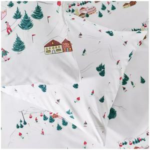 Sainsbury's Home Christmas Ski Scene Bedding Set - White - gallery image 2