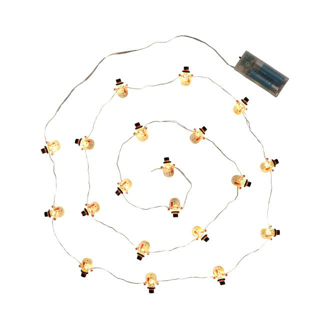 Sainsbury's Home Snowman Copper Wire Lights - gallery image 1