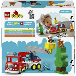 Lego Duplo Fire Engine With Hose & Firefighter 10473 - gallery image 5