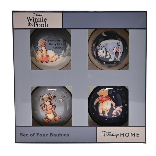 Disney Pack of 4 Winnie The Pooh Baubles - gallery image 1