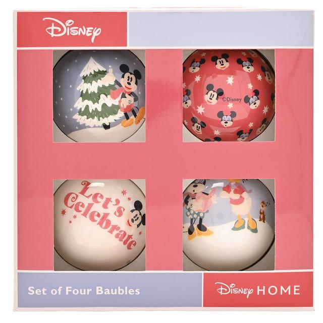 Disney Pack of 4 Mickey & Minnie Baubles - gallery image 1