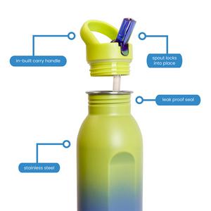 Décor Snap n Seal Stainless Steel Bottle - Blue & Yellow Ombre - gallery image 3