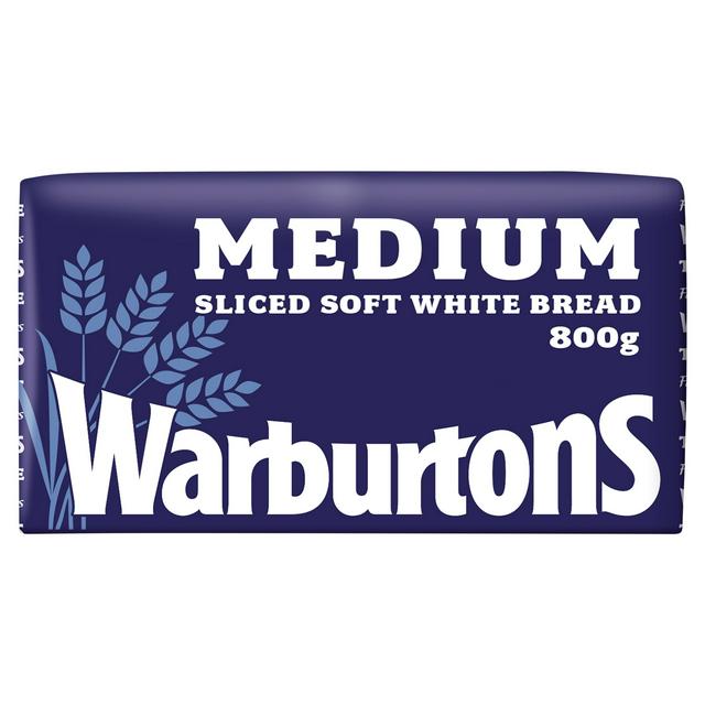 Warburtons Medium Sliced White Bread 800g Sainsbury S