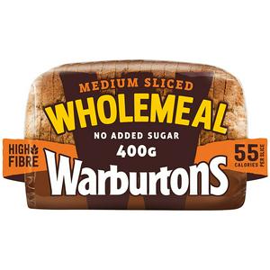 SAINSBURYS > General > Warburtons Medium Sliced Wholemeal Bread 400g