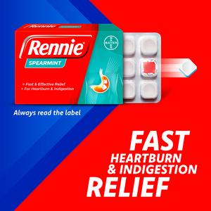 Rennie Spearmint Heartburn & Indigestion Relief Tablets x24 - gallery image 2