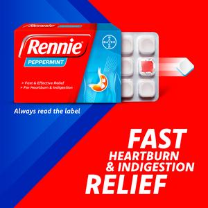 Rennie Peppermint Heartburn & Indigestion Relief Tablets x24 - gallery image 2