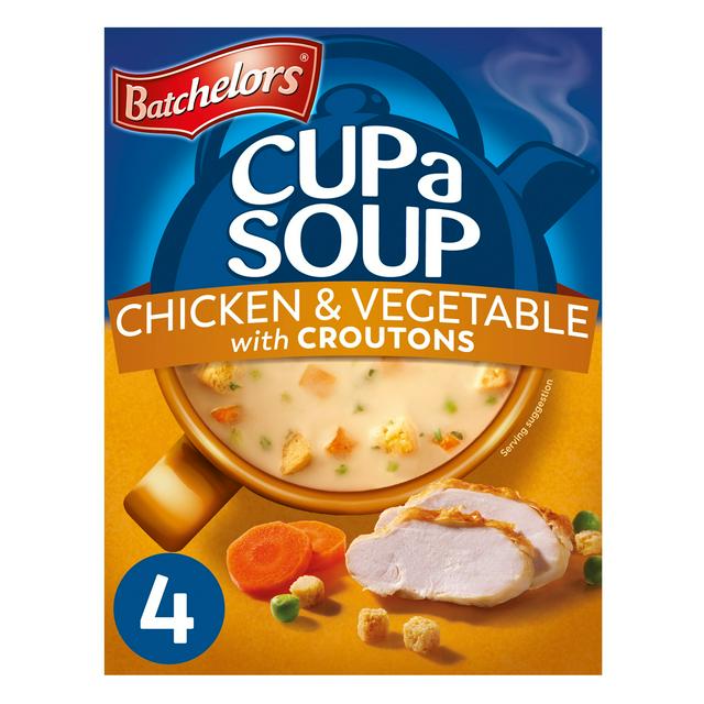 Batchelors Cup a Soup, Chicken & Vegetable with Croutons x4 110g