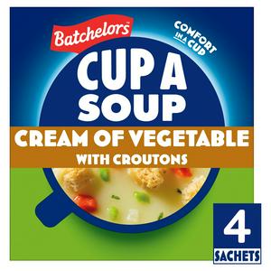 Batchelors Cup a Soup, Cream of Vegetable with Croutons x4 122g - video