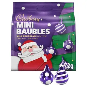 Cadbury Milk Chocolate Tree Bauble Decorations Bag 72g