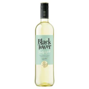 Black Tower White Wine bottle