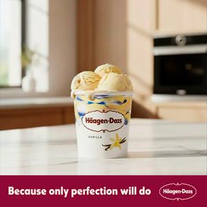Haagen-Dazs Vanilla Ice Cream Frozen Dessert Tub  460ml - gallery image 4