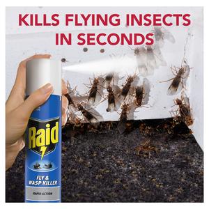 Raid Rapid Action Wasp Mosquito & Fly Killer Aerosol Spray 300ml - gallery image 2