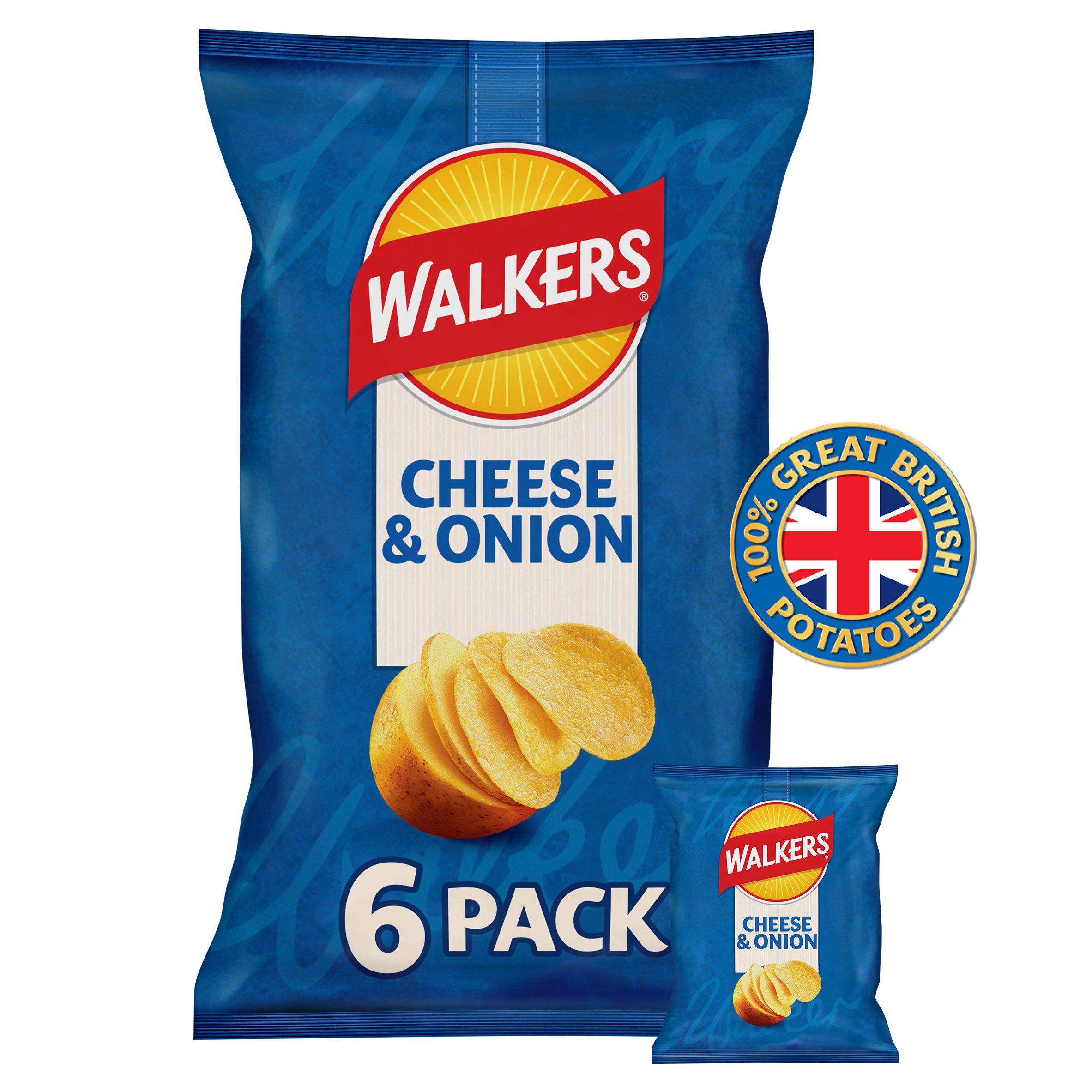 Cheese & Onion Potato Crisps Multipack 6 x 25g