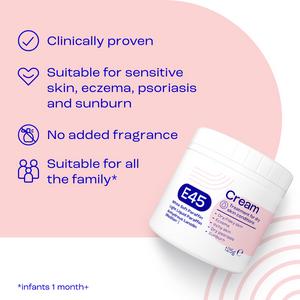 E45 Moisturiser Body Cream for Dry Skin & Eczema 125g - gallery image 2