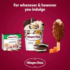 Haagen-Dazs Cookies & Cream Ice Cream Frozen Dessert Tub 460ml - gallery image 3