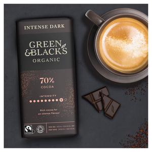 Green & Black's 90g Organic 70% Dark Chocolate Bar - gallery image 2