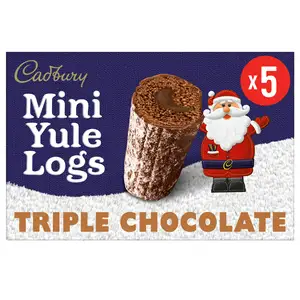 Cadbury Mini Yule Logs Triple Chocolate x5