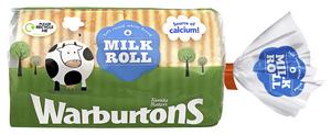 Warburtons Milk Roll Soft Medium Sliced White Bread 400g - gallery image 2