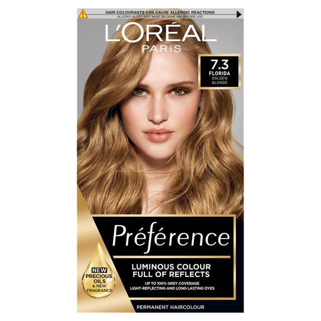 L Oreal Paris Preference Permanent Hair Dye Florida Golden Blonde 7 3 Sainsbury S