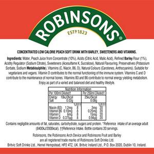 Robinsons Fruit & Barley Peach Squash No Added Sugar 1L - gallery image 3