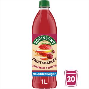 Robinsons Fruit & Barley Summer Fruits Squash No Added Sugar 1L - gallery image 3