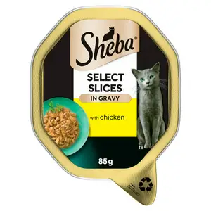 Sheba Select Slices with Chicken in Gravy Cat Food Tray 85g