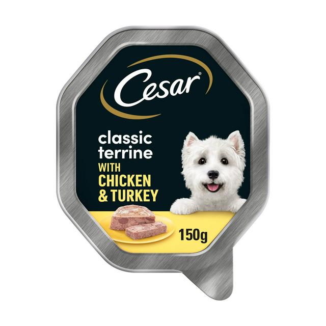 Cesar Classics Loaf Wet Adult 1+ Dog Food Tray with Chicken and Turkey 150g