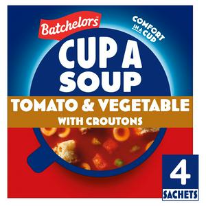 Batchelors Cup a Soup, Tomato & Vegetable with Croutons x4 104g - video