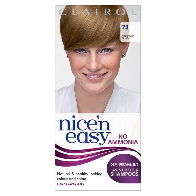Clairol Nice N Easy Non Permanent Hair Dye No Ammonia Medium Ash Blonde 73 Sainsbury S