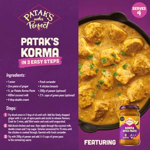 Patak's Korma Spice Paste 290g - gallery image 2