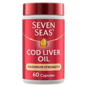 Seven Seas Cod Liver Oil Max Strength Omega-3 & Vitamin D 60 Capsules