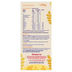 Farley's Rusks Original Baby Food Snacks 6+ Months 150g - gallery image 6