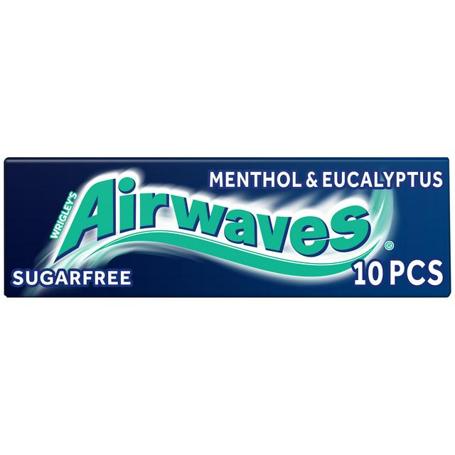 Airwaves Menthol & Eucalyptus Sugar Free Chewing Gum 10 Pieces 14g