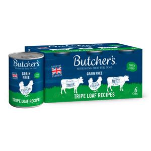 Butcher's Tripe Loaf Recipes Wet Dog Food Tins 6x400g - gallery image 2
