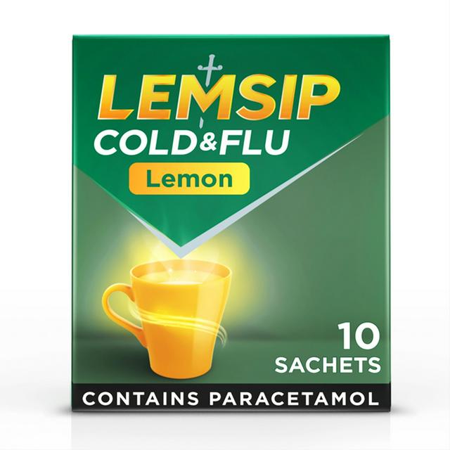 Lemsip Cold & Flu Original Lemon x10