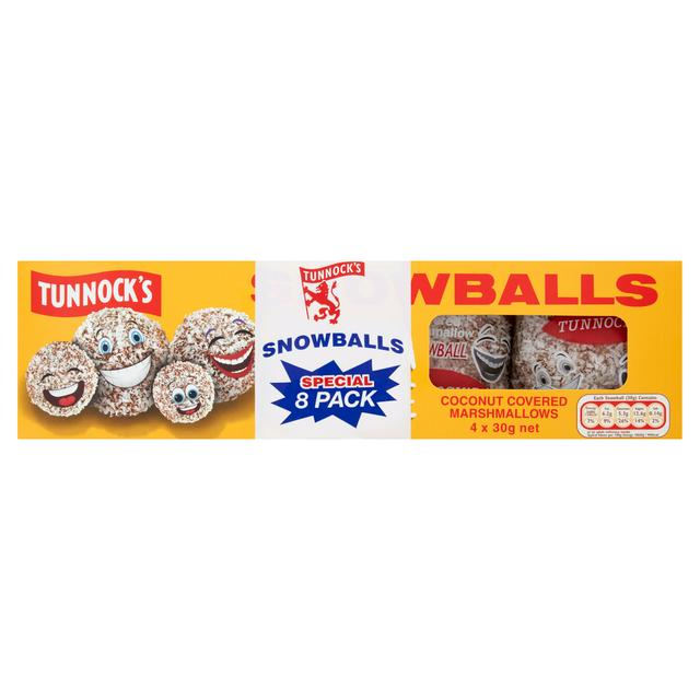 Tunnocks Snowballs Coconut Covered Marshmallows Multipack, 8 Pack 285g