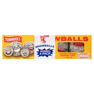 Tunnock's Snowballs Coconut Covered Marshmallows 8x30g