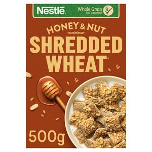 Nestle Shredded Wheat Bitesize Honey & Nut Cereal 500g - video