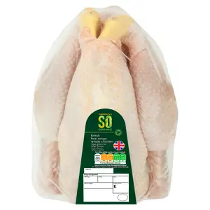 Sainsbury's Free Range Whole Fresh British Chicken, SO Organic (Approx.1.7kg)