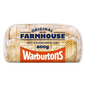 Warburtons Soft Farmhouse Thick Sliced White Bread 800g - gallery image 2
