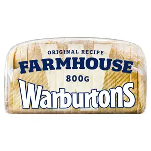 Warburtons Soft Farmhouse Thick Sliced White Bread 800g