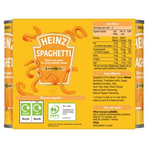 Heinz Spaghetti In Tomato Sauce 4x400g - gallery image 4