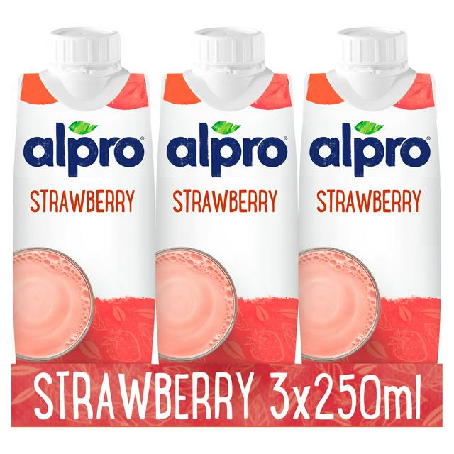 Alpro Soya Strawberry Longlife Drink 3x 250ml