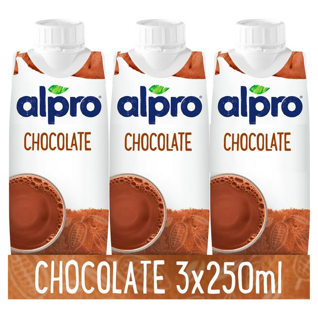 Alpro Soya Chocolate Long Life Drink x3 250ml